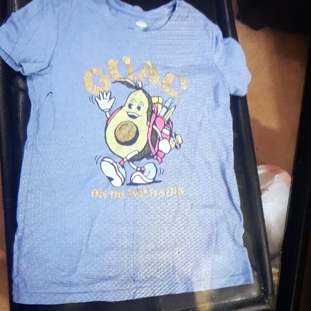 Blue Kids T-Shirt with Avocado Print